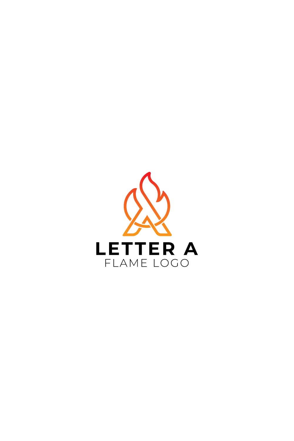 Elegant Letter A Flame Logo pinterest preview image.