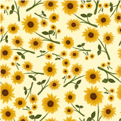 Sunflower Seamless Pattern cover image.