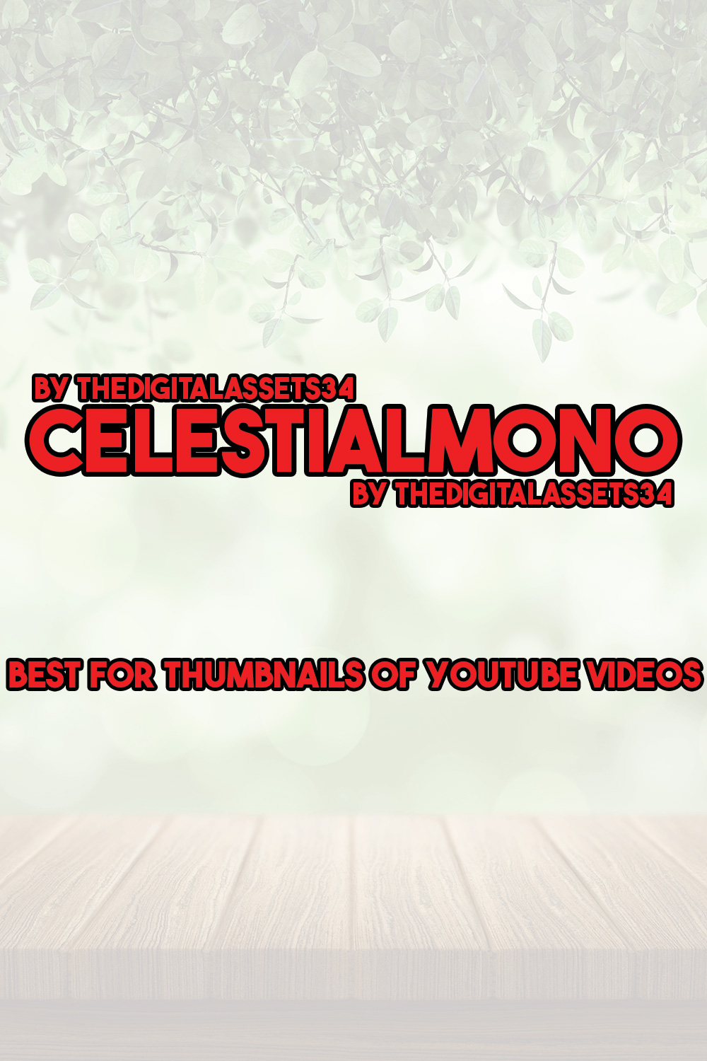 Celetialmono Font Designs | Best For Youtube Thumbnails pinterest preview image.