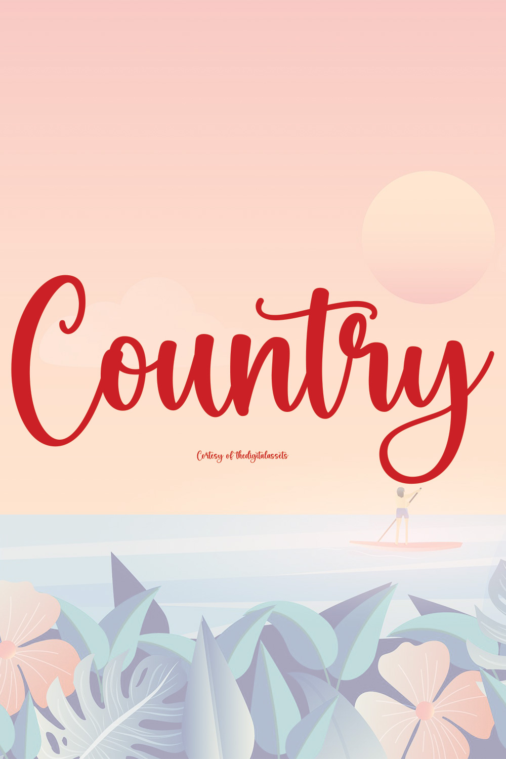 Country Font for Designing | OTF pinterest preview image.