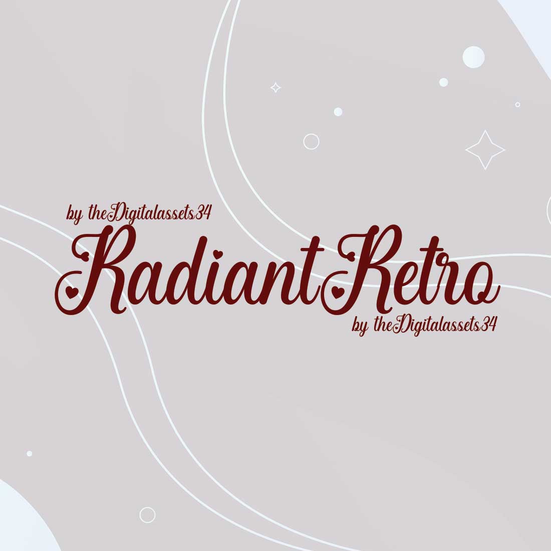Radiantretro Font for Designing | OTF preview image.