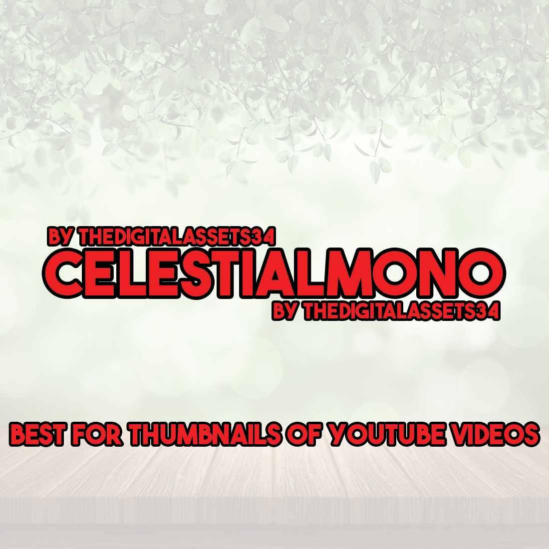 Celetialmono Font Designs | Best For Youtube Thumbnails preview image.