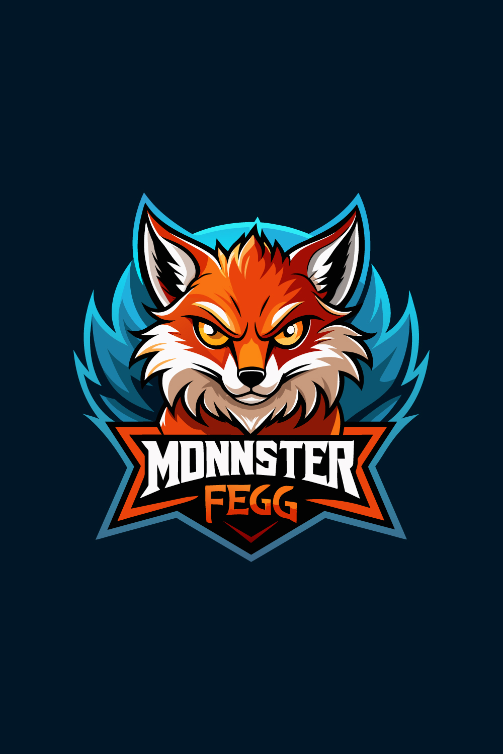 Fox Gaming Mascot Logo pinterest preview image.