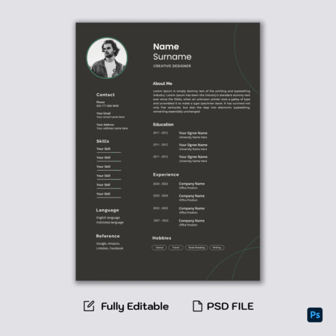 Web Designer Creative Resume / CV Template cover image.