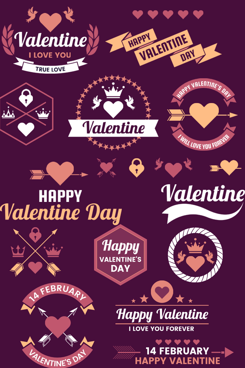 valentine logo ribbons pinterest preview image.
