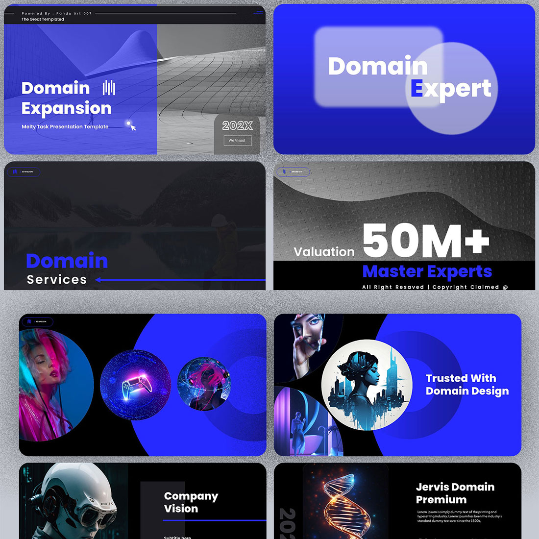 Domain Expansion Explain Keynote Presentation Template preview image.