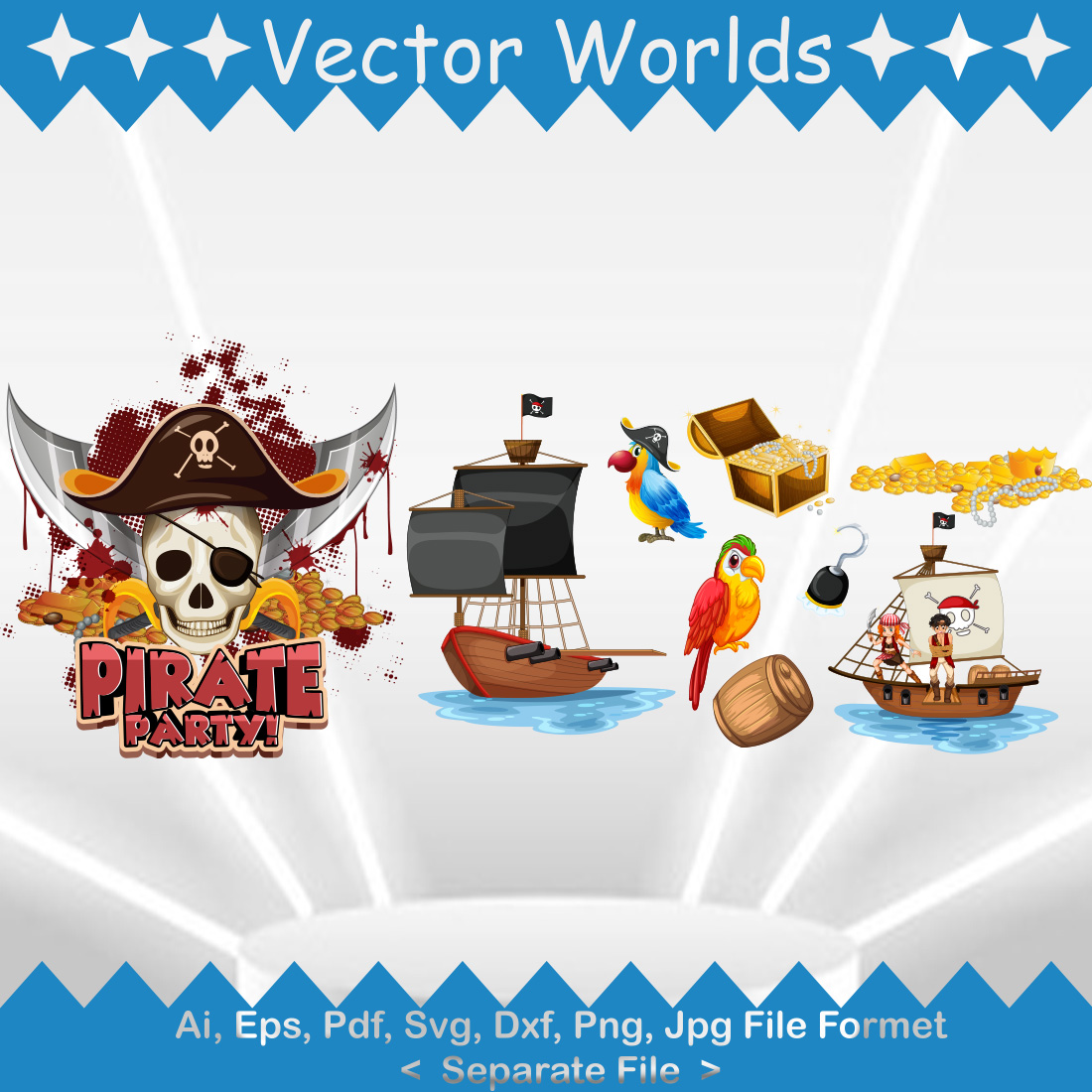 Pirate SVG Vector Design preview image.