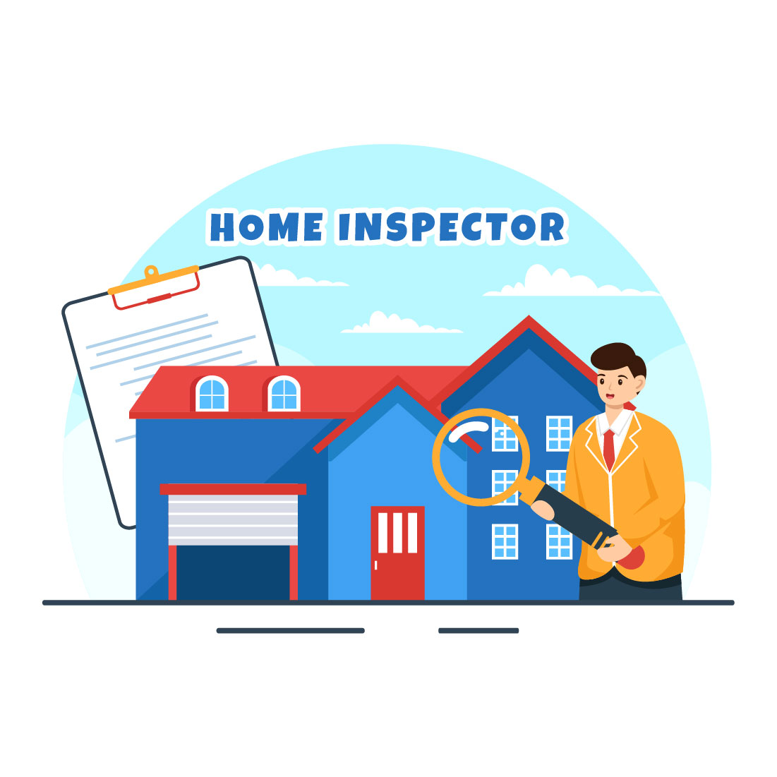 12 Home Inspector Illustration preview image.