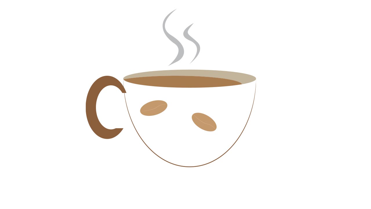 hot coffee cup vector minimalist logo 866