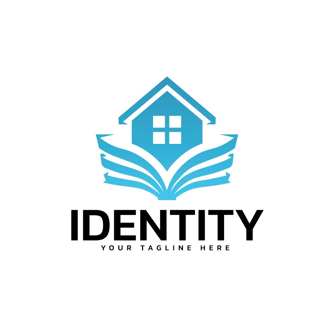 Initial Home Book Logo design preview image.