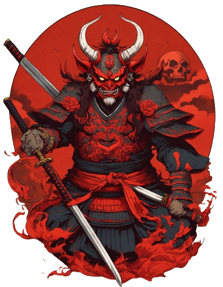 illustration of a demon with two swords and a skul 3 removebg preview 974