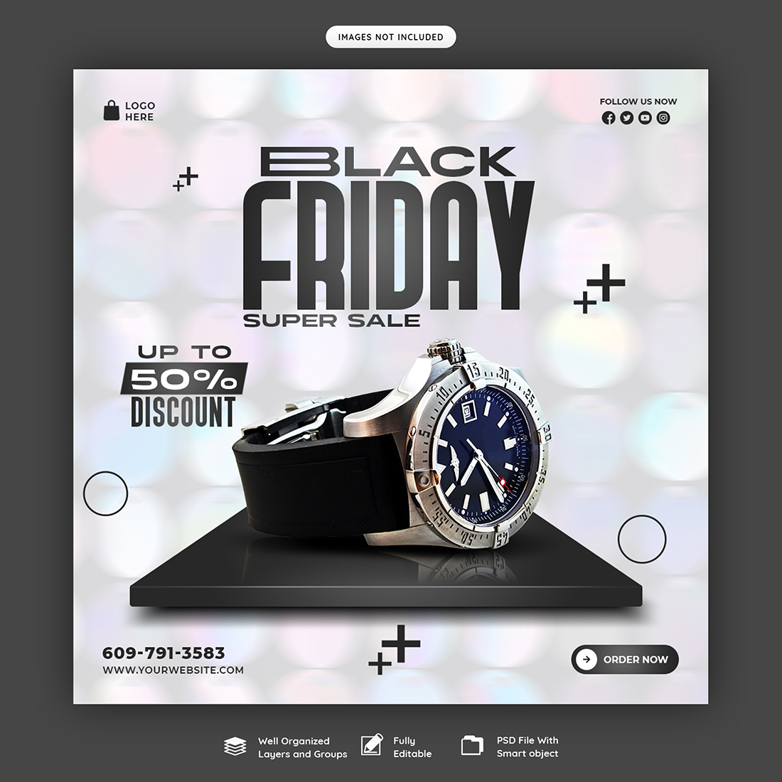 Black Friday Social Media Design preview image.