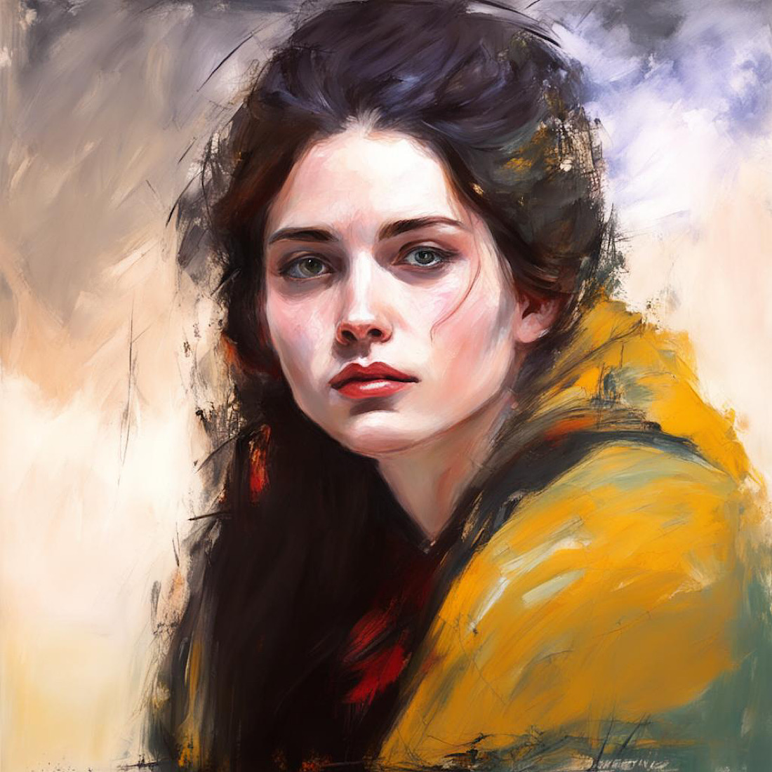 Oil painting "woman" cover image.