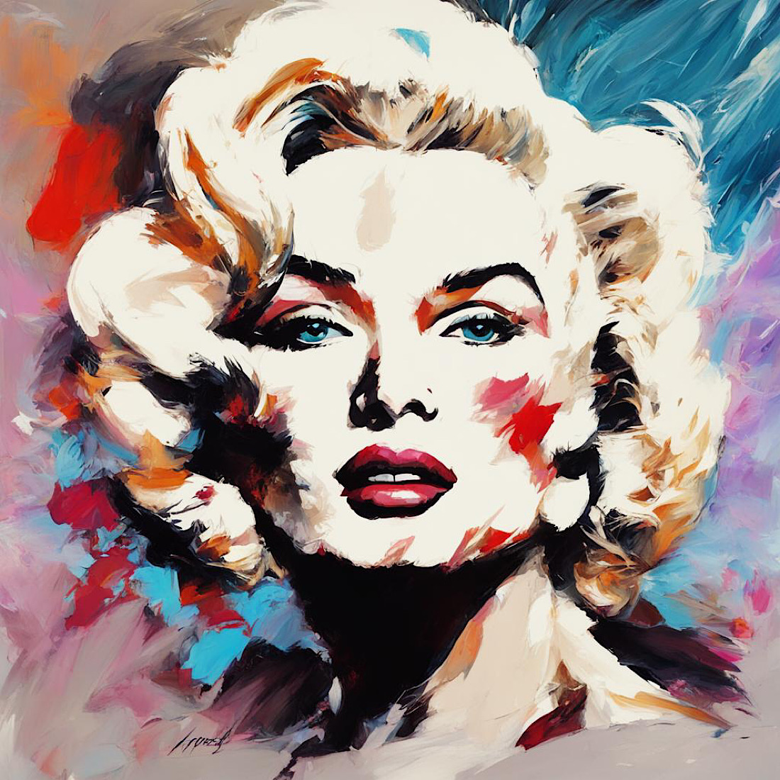 Oil painting "Merelyn Monroe" preview image.