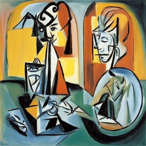 Oil painting in the style of Pablo Picasso cover image.