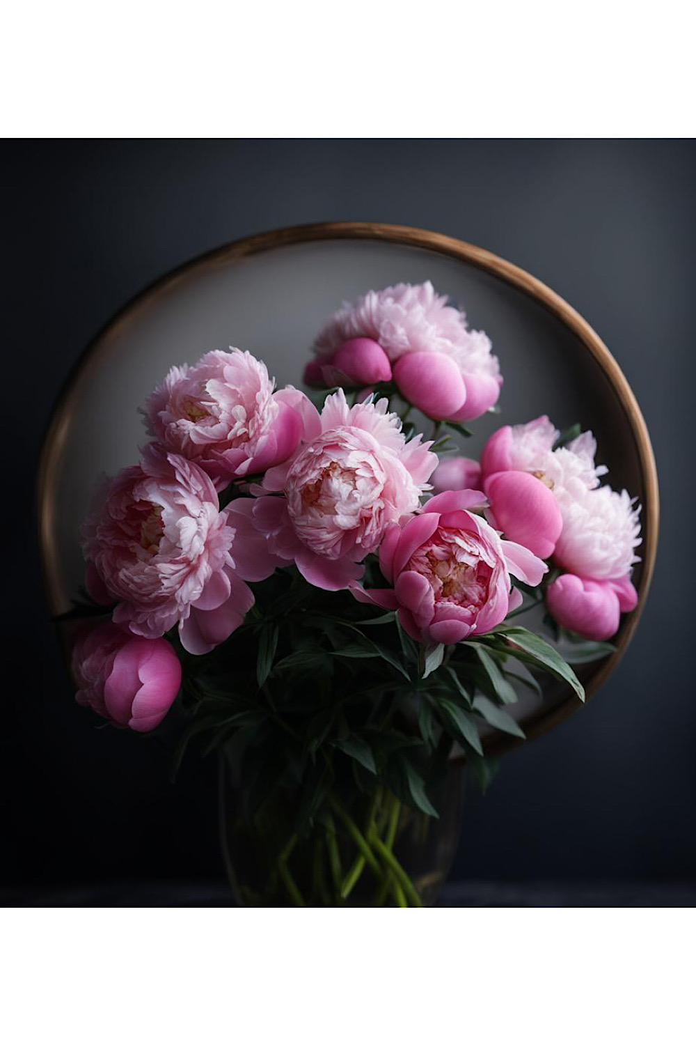 A bouquet of peonies pinterest preview image.