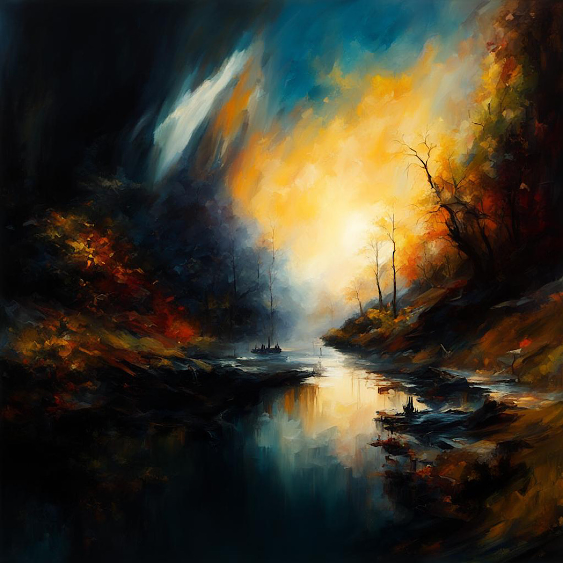 Oil painting "Landscape" cover image.