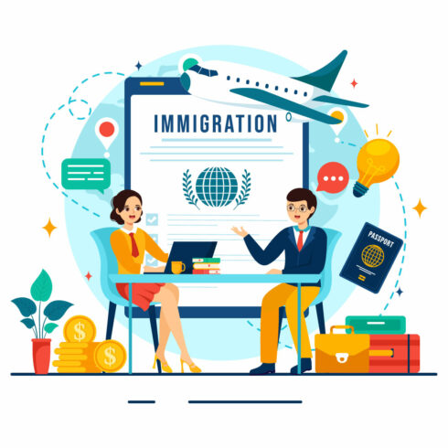 12 Immigration Consultant Illustration cover image.