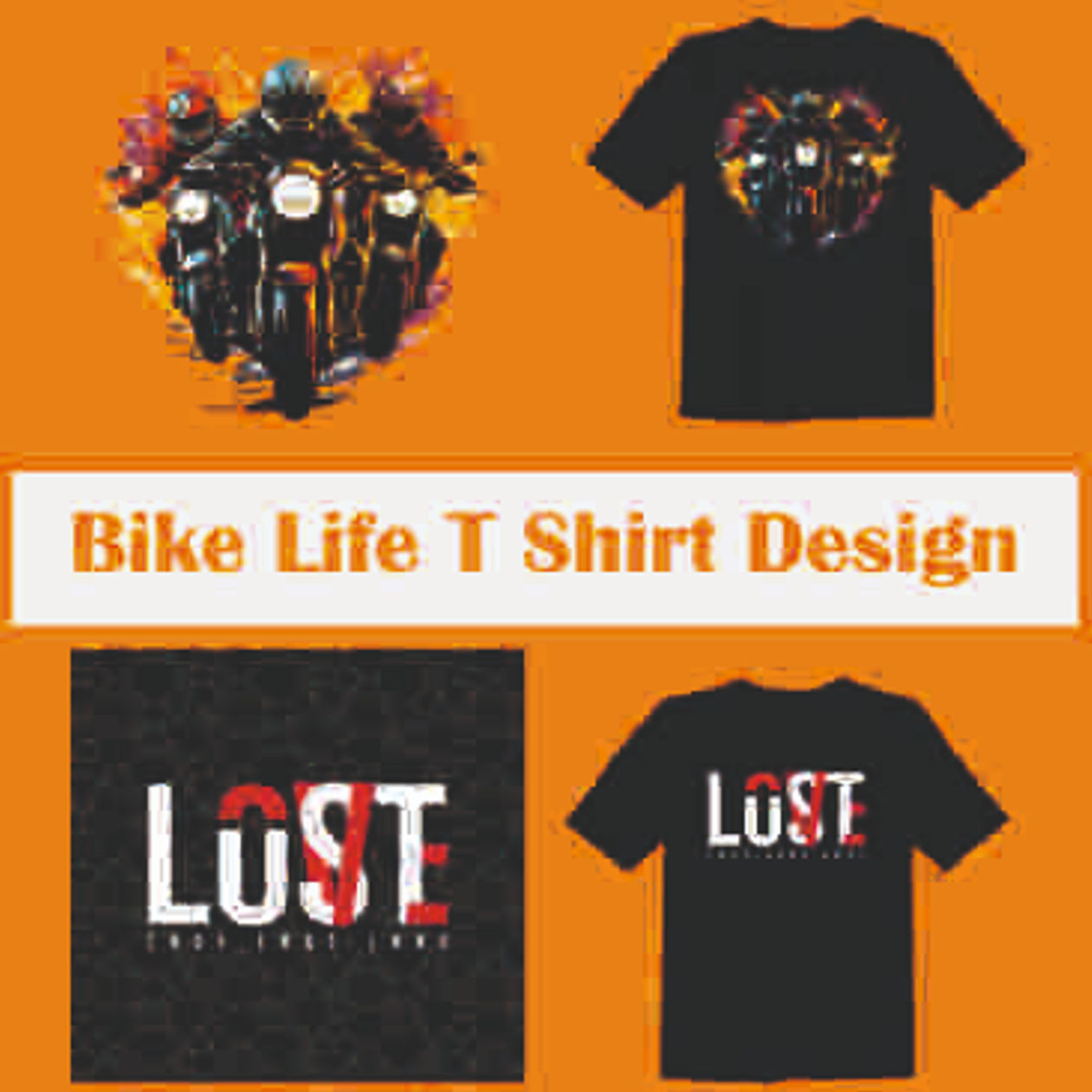 bike life t-shirt design preview image.