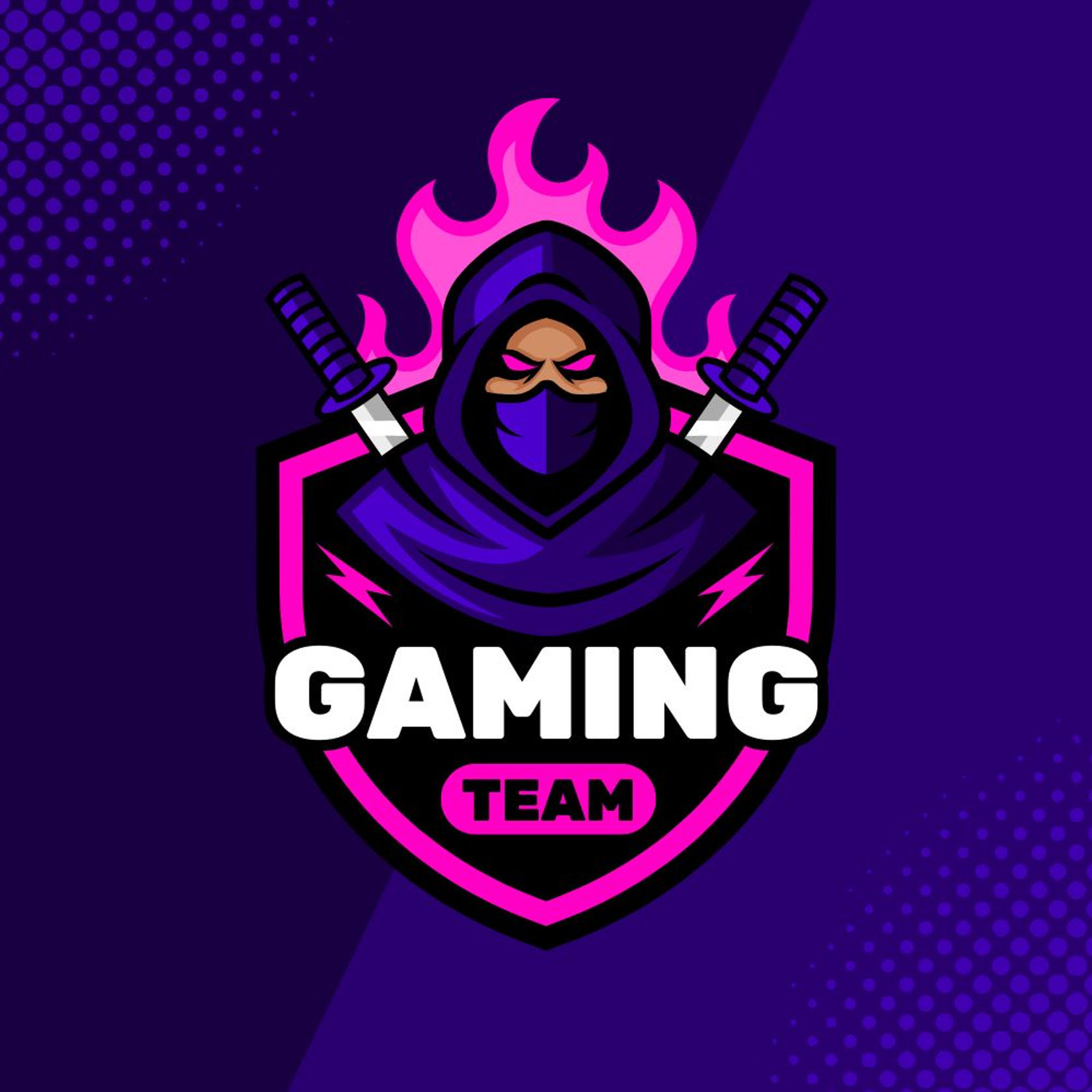 GAMING LOGO TEAM UP preview image.