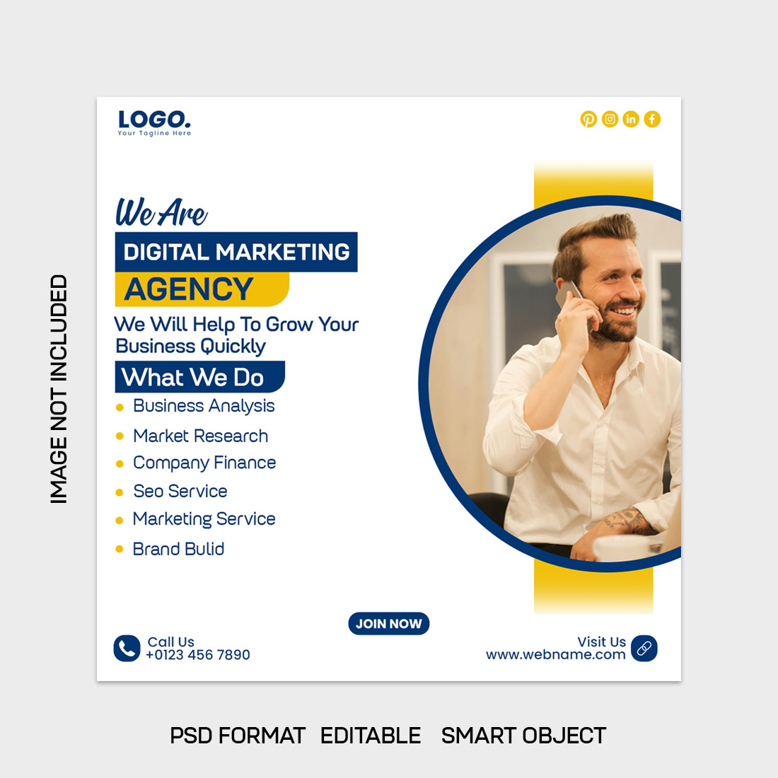 Digital Marketing Social Media Post Design cover image.