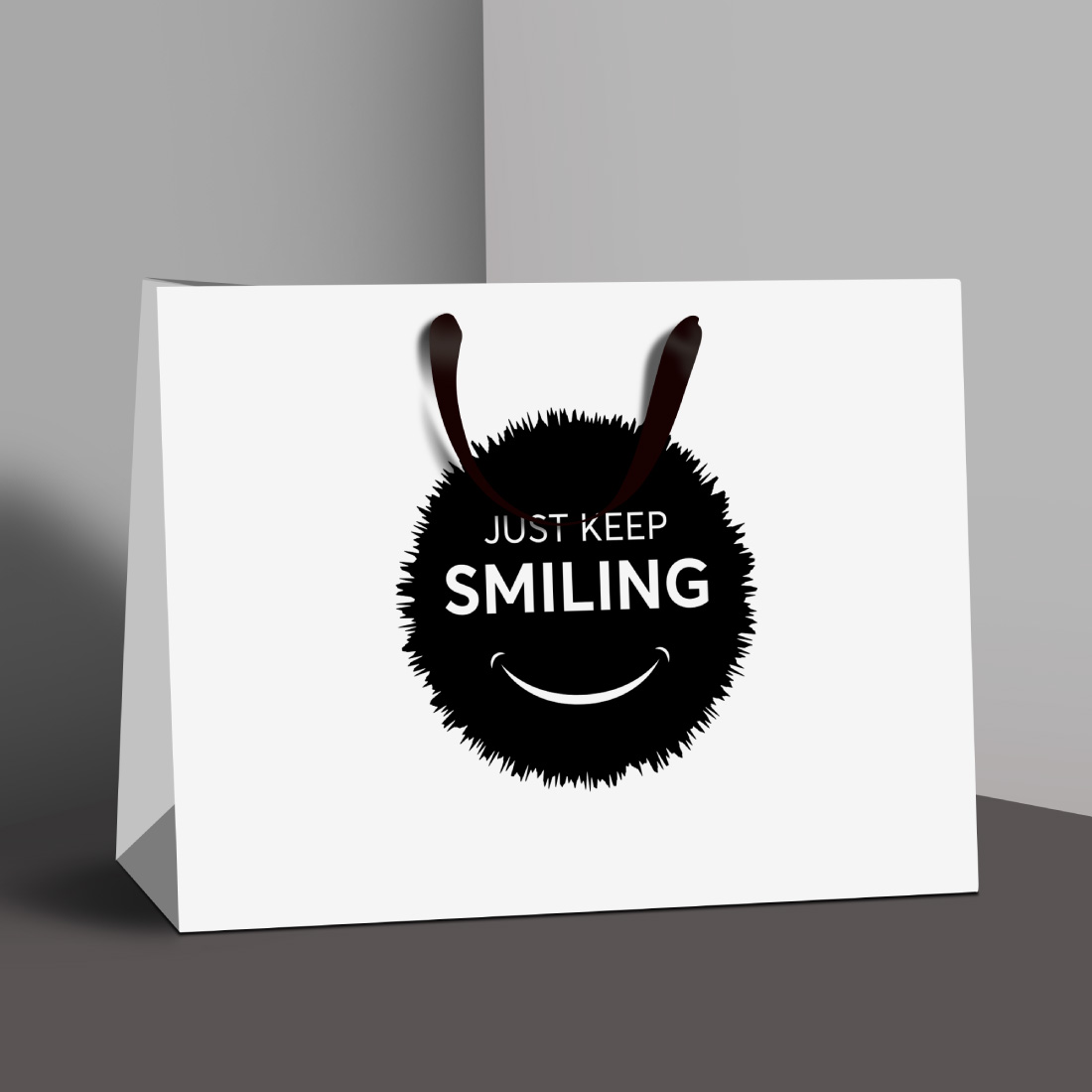 just keep smiling bag design 464