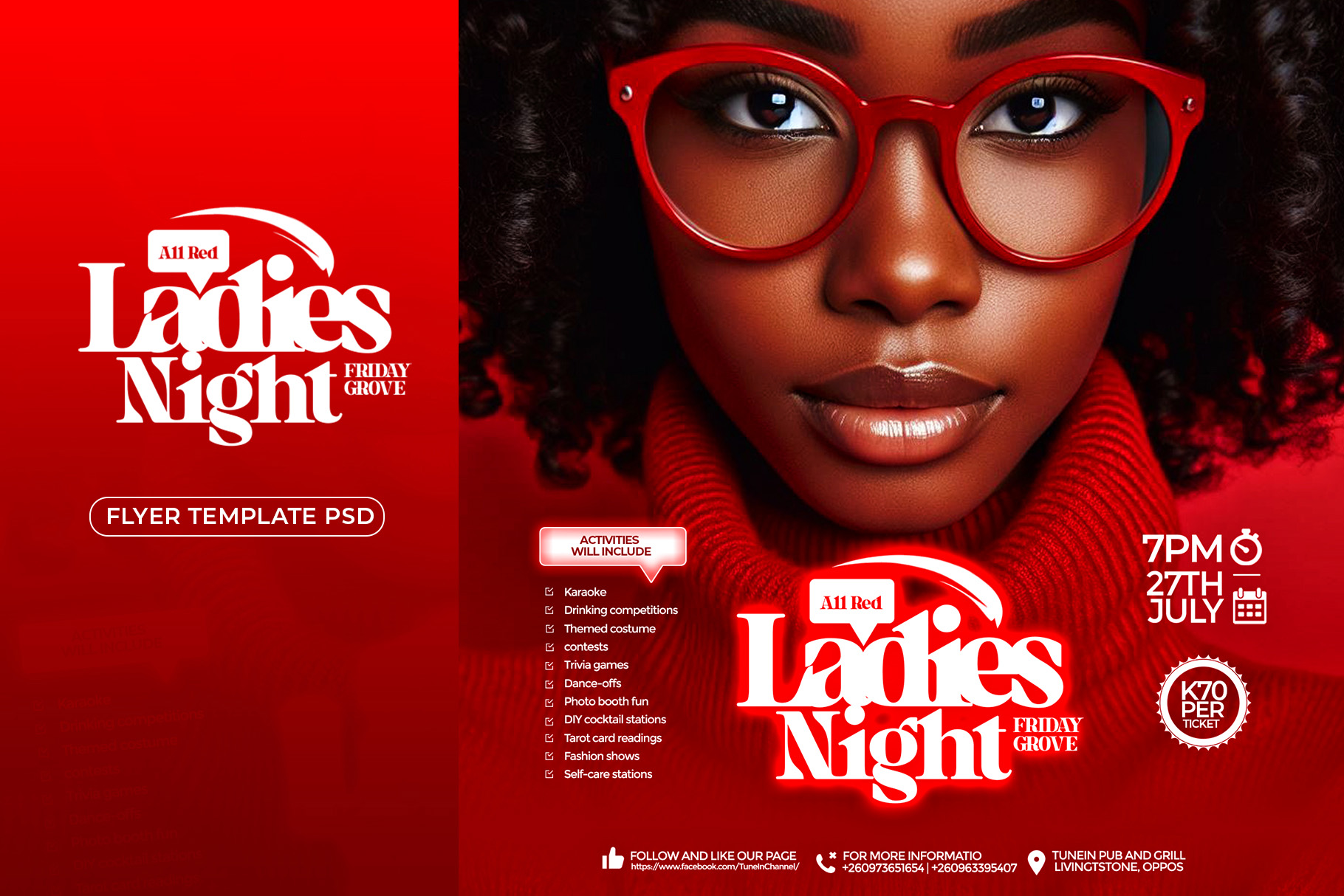 ladies night party flyer template psd masterbundle 5 604