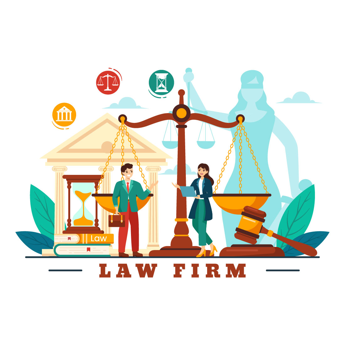 12 Law Firm Services Illustration cover image.