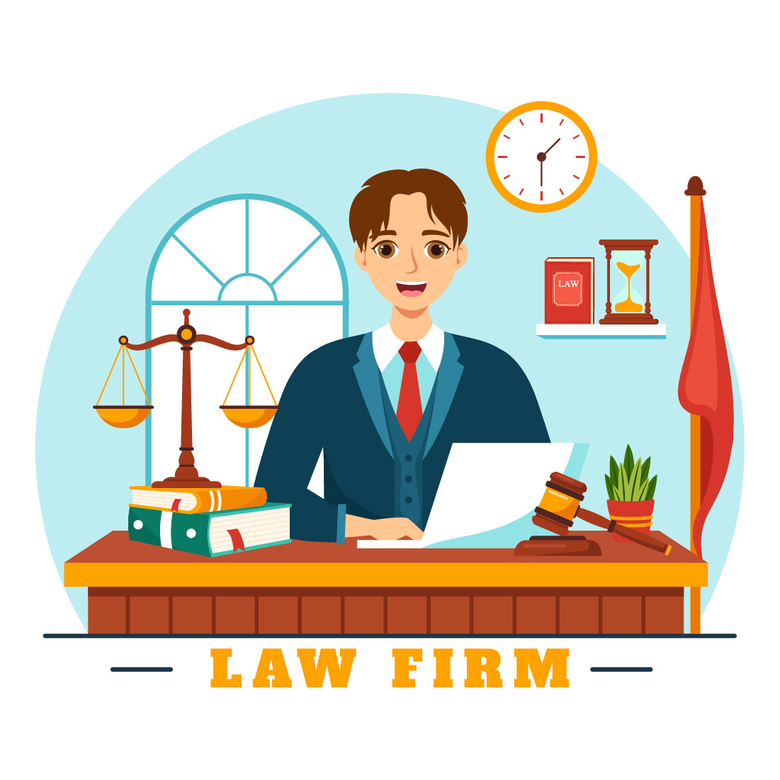 12 Law Firm Services Illustration preview image.