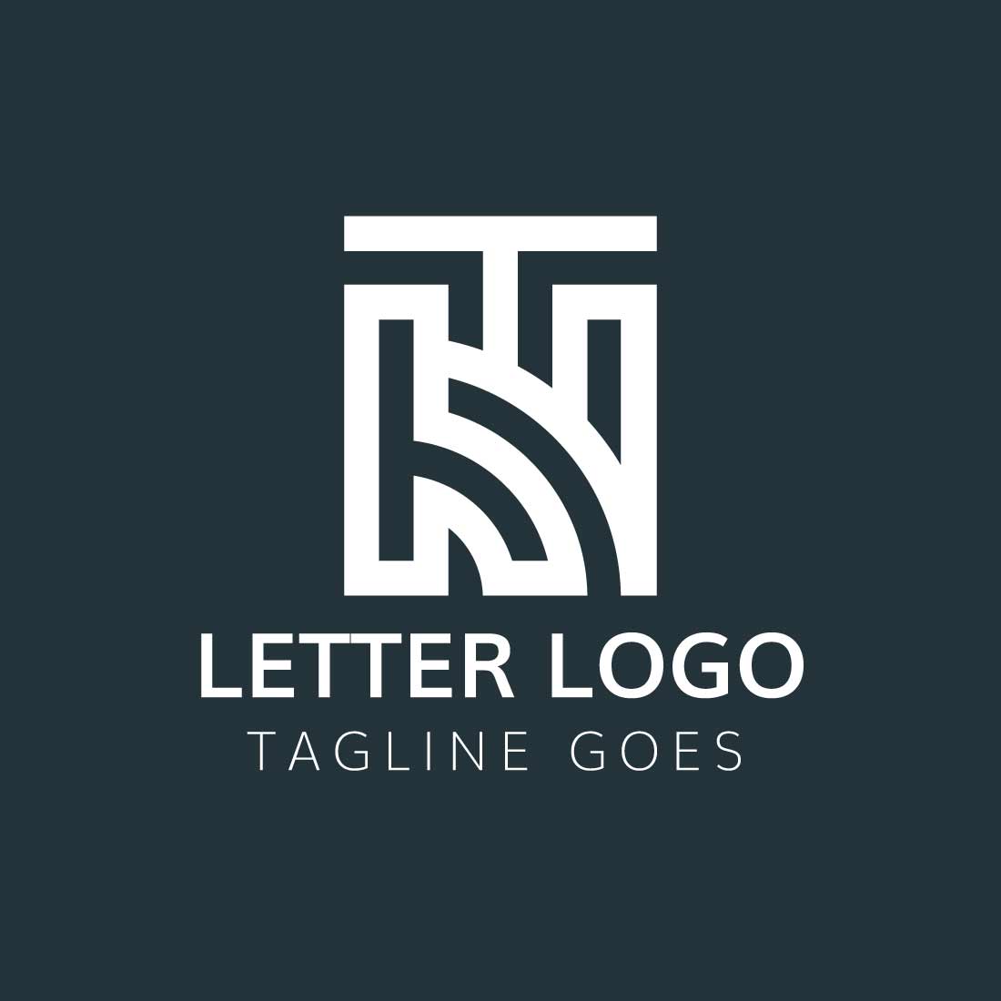 Professional letter T N logo design preview image.