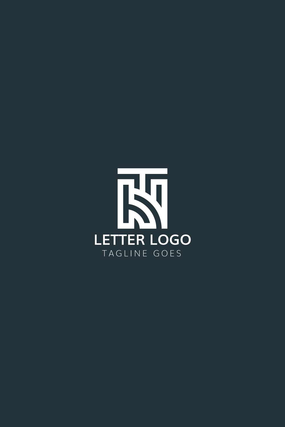 Professional letter T N logo design pinterest preview image.