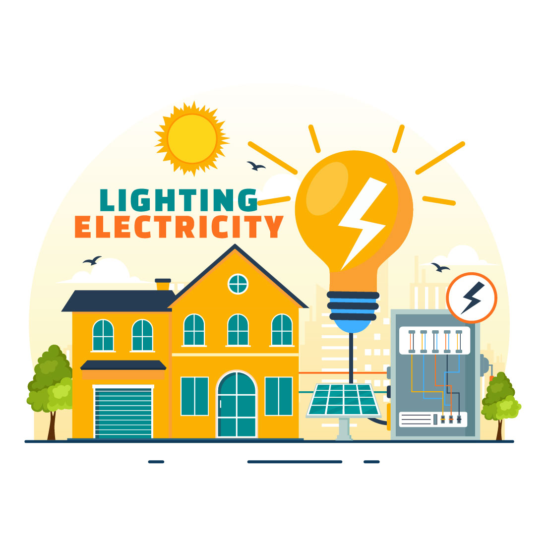 10 Lighting and Electricity Energy Illustration cover image.