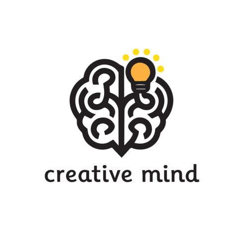 Creative mind logo design abstract people head Vector Image