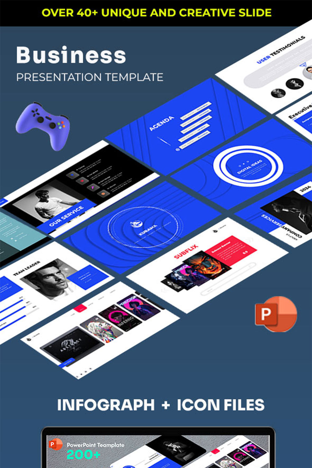 Multipurpose PowerPoint Presentation Template pinterest preview image.