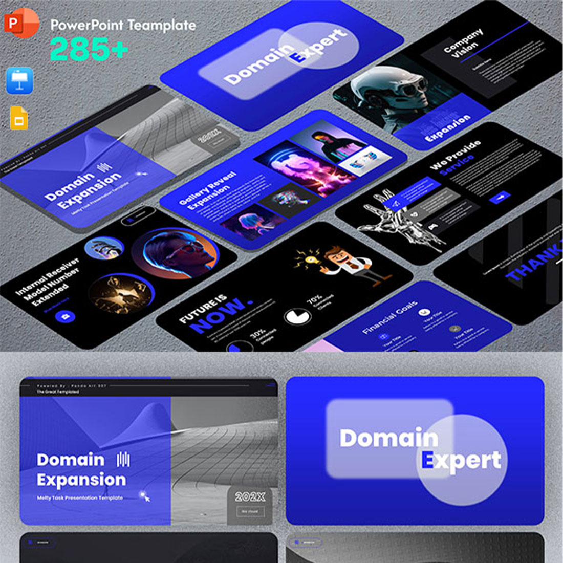 Domain Expansion Explain All File Presentation Template cover image.