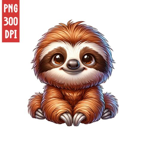 Cute Sloth Clipart | Animals Clipart | PNG cover image.