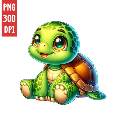 Cute Turtle Clipart | Animals Clipart | PNG cover image.
