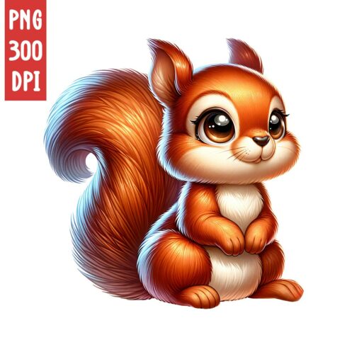 Cute Squirrel Clipart | Animals Clipart | PNG cover image.