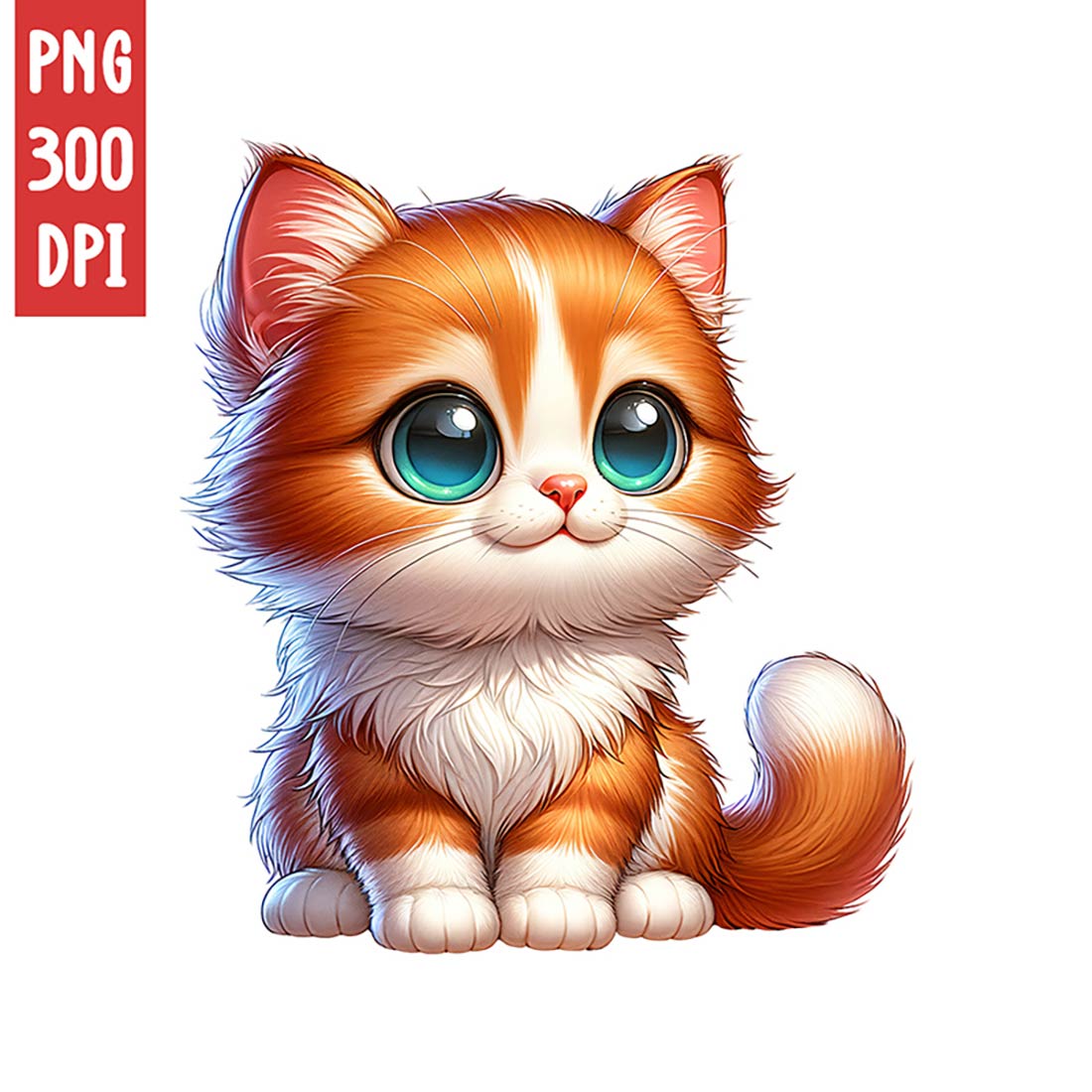 Cute Cat Clipart | Animals Clipart | PNG preview image.