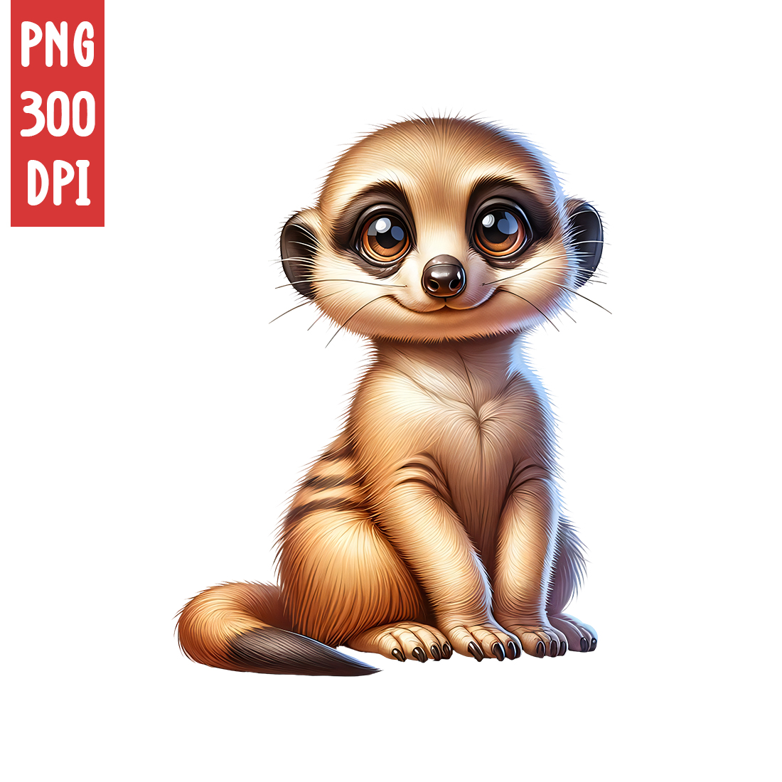 Cute Meerkat Clipart | Animals Clipart | PNG preview image.