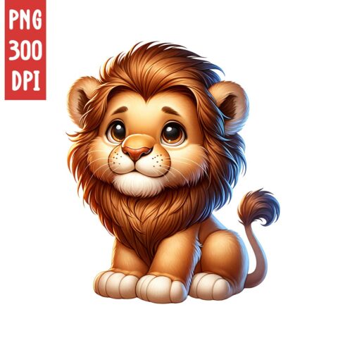 Cute Lion Clipart | Animals Clipart | PNG cover image.