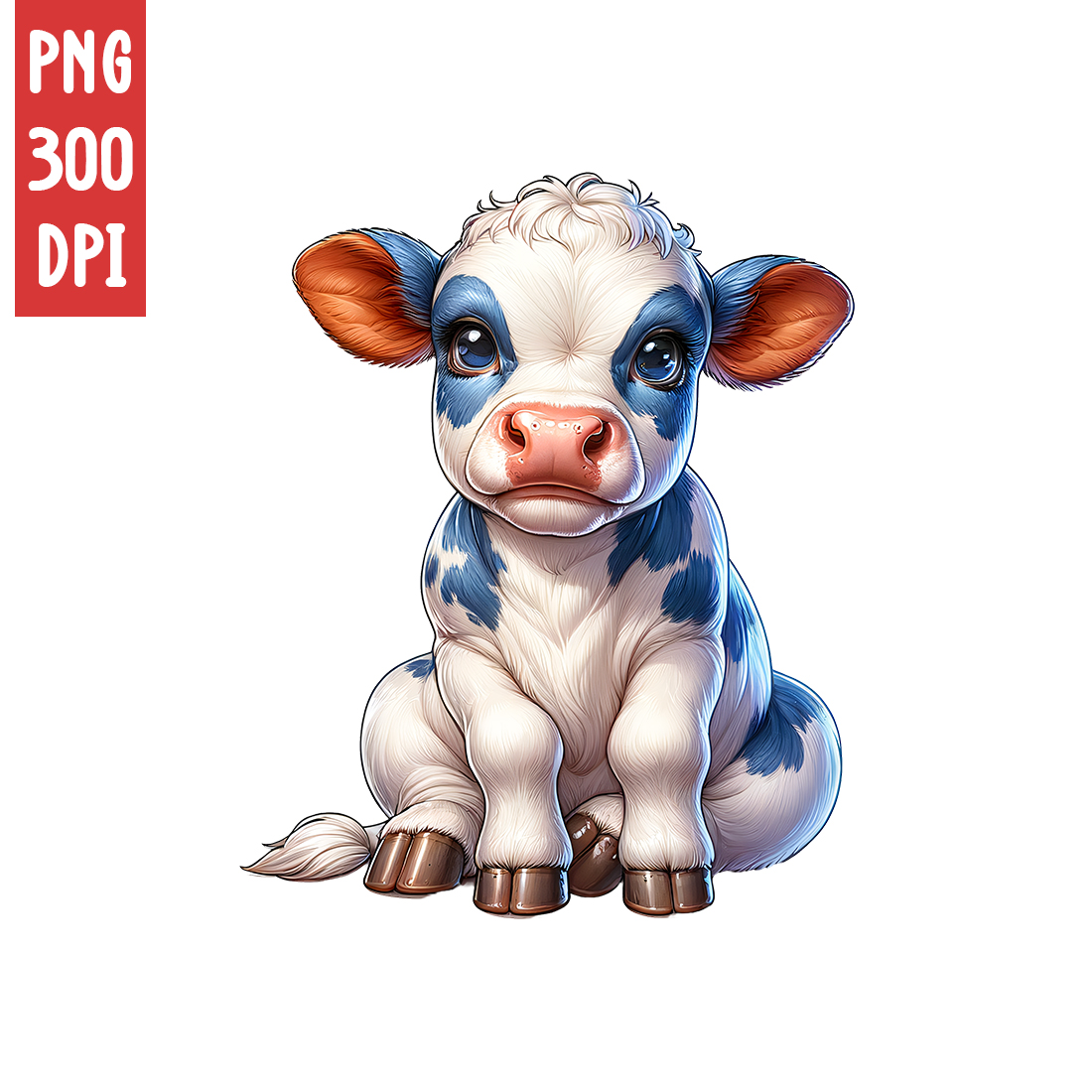 Cute Cow Clipart | Animals Clipart | PNG preview image.