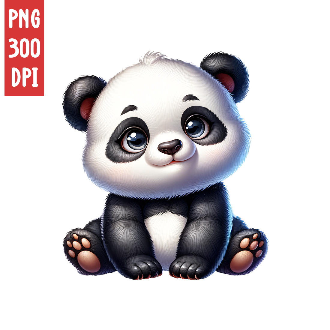Cute Panda Clipart | Animals Clipart | PNG preview image.