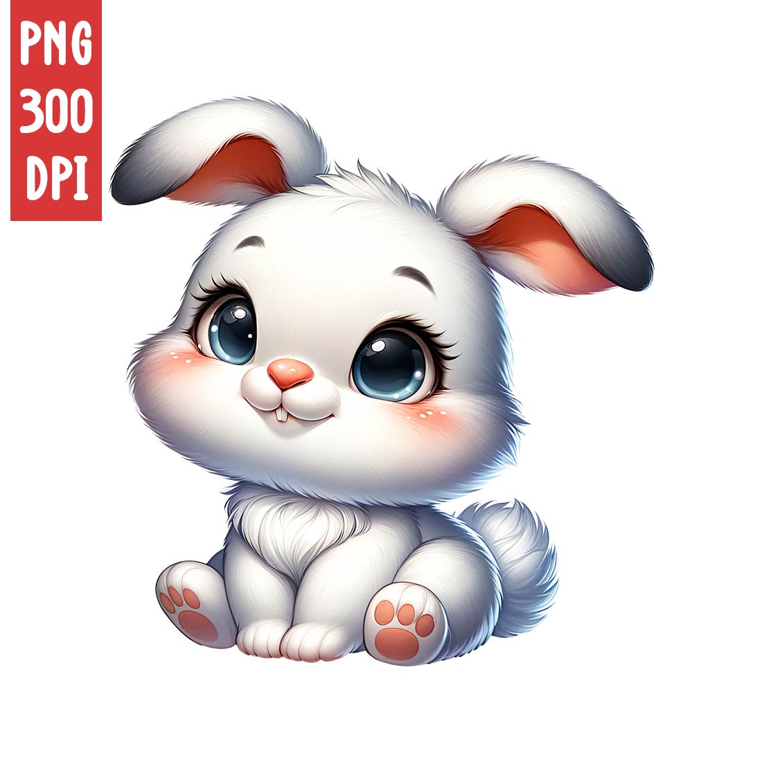 Cute Rabbit Clipart | Animals Clipart | PNG preview image.