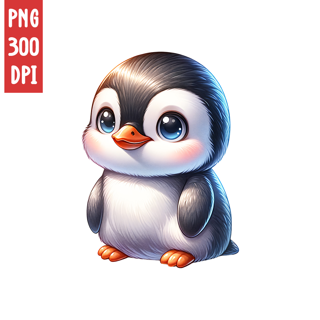 Cute Penguin Clipart | Animals Clipart | PNG preview image.