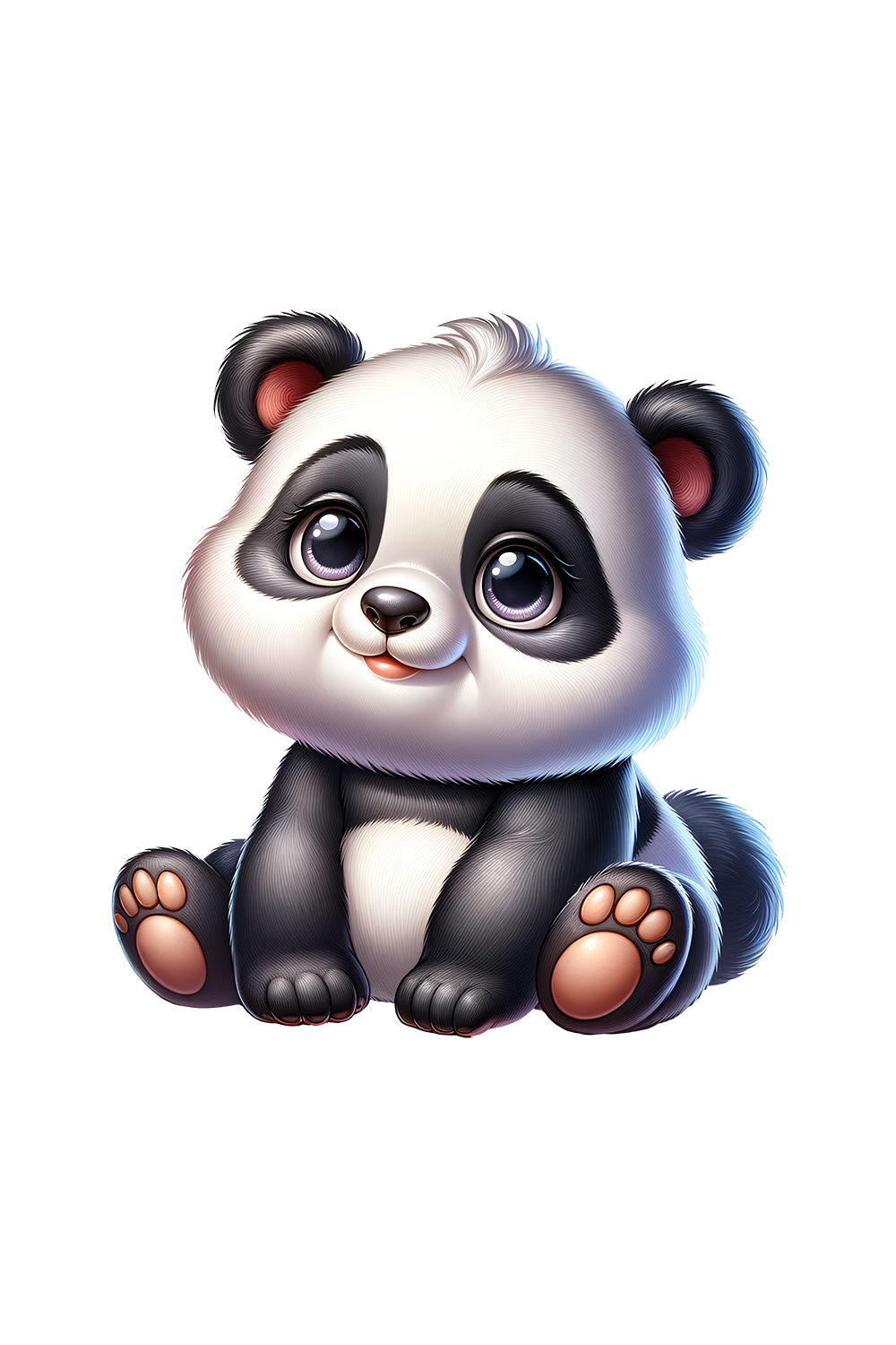 Cute Little Panda Clipart | Animals Clipart | PNG pinterest preview image.