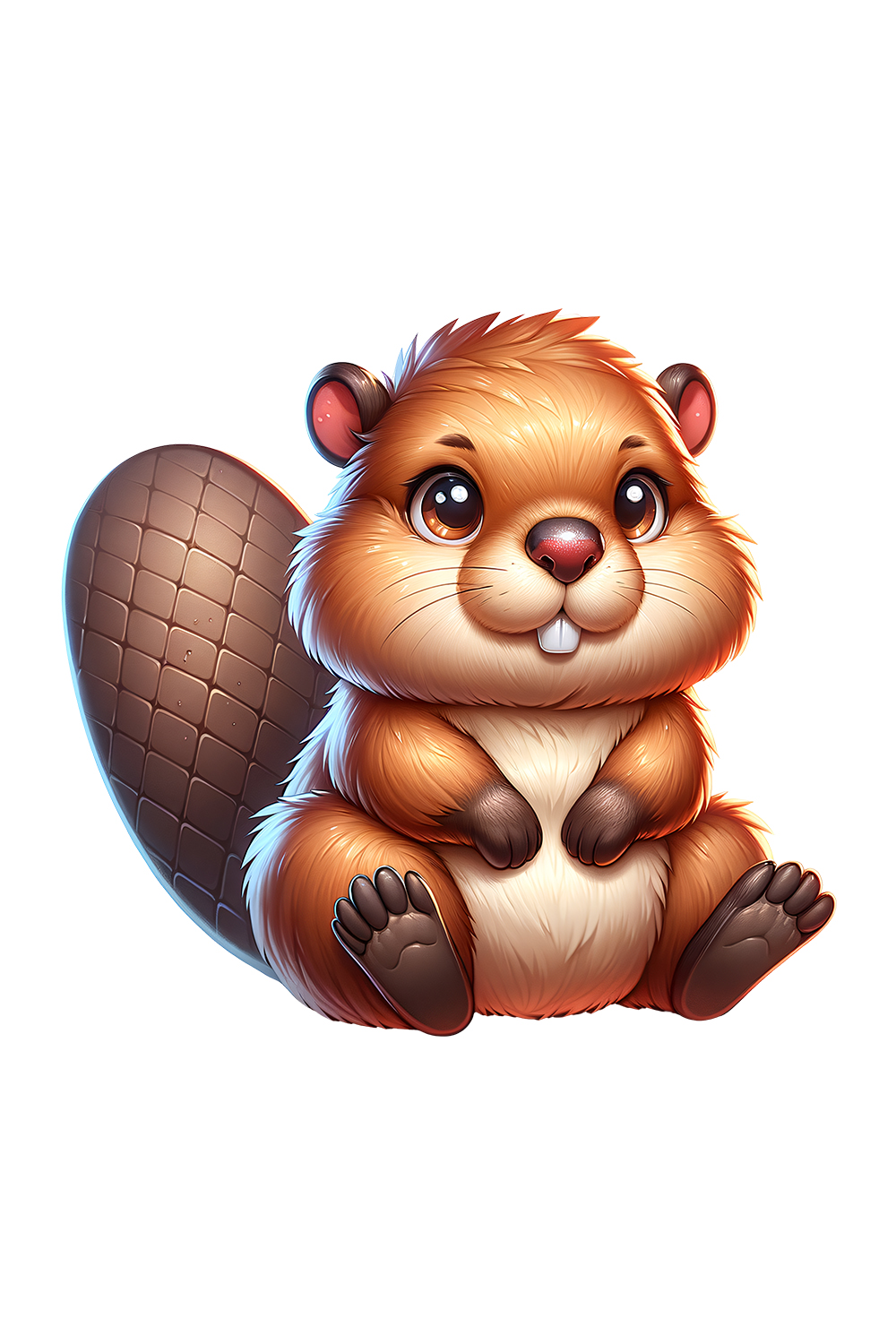 Cute Beaver Clipart | Animals Clipart | PNG pinterest preview image.