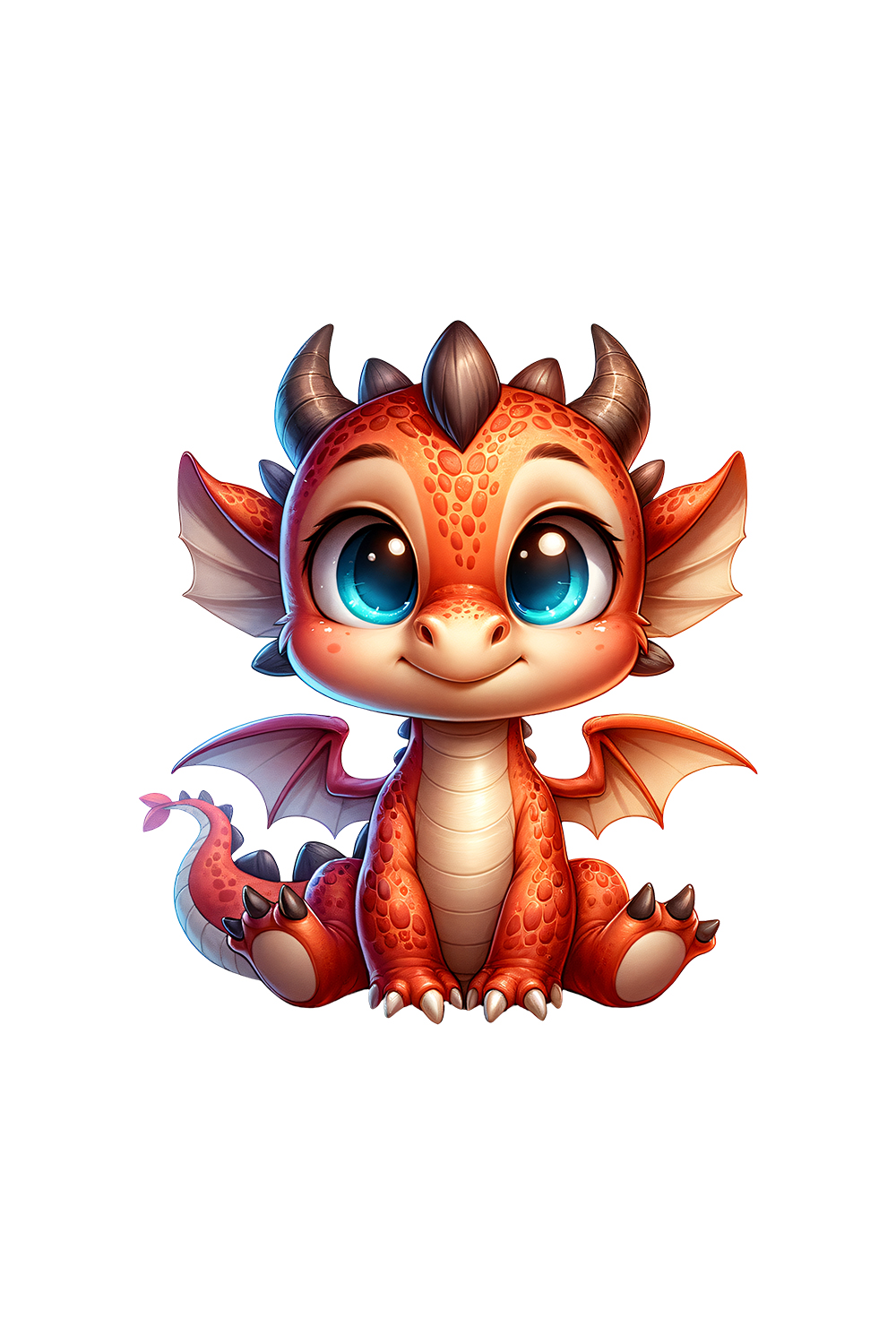 Cute Dragon Clipart | Animals Clipart | PNG pinterest preview image.