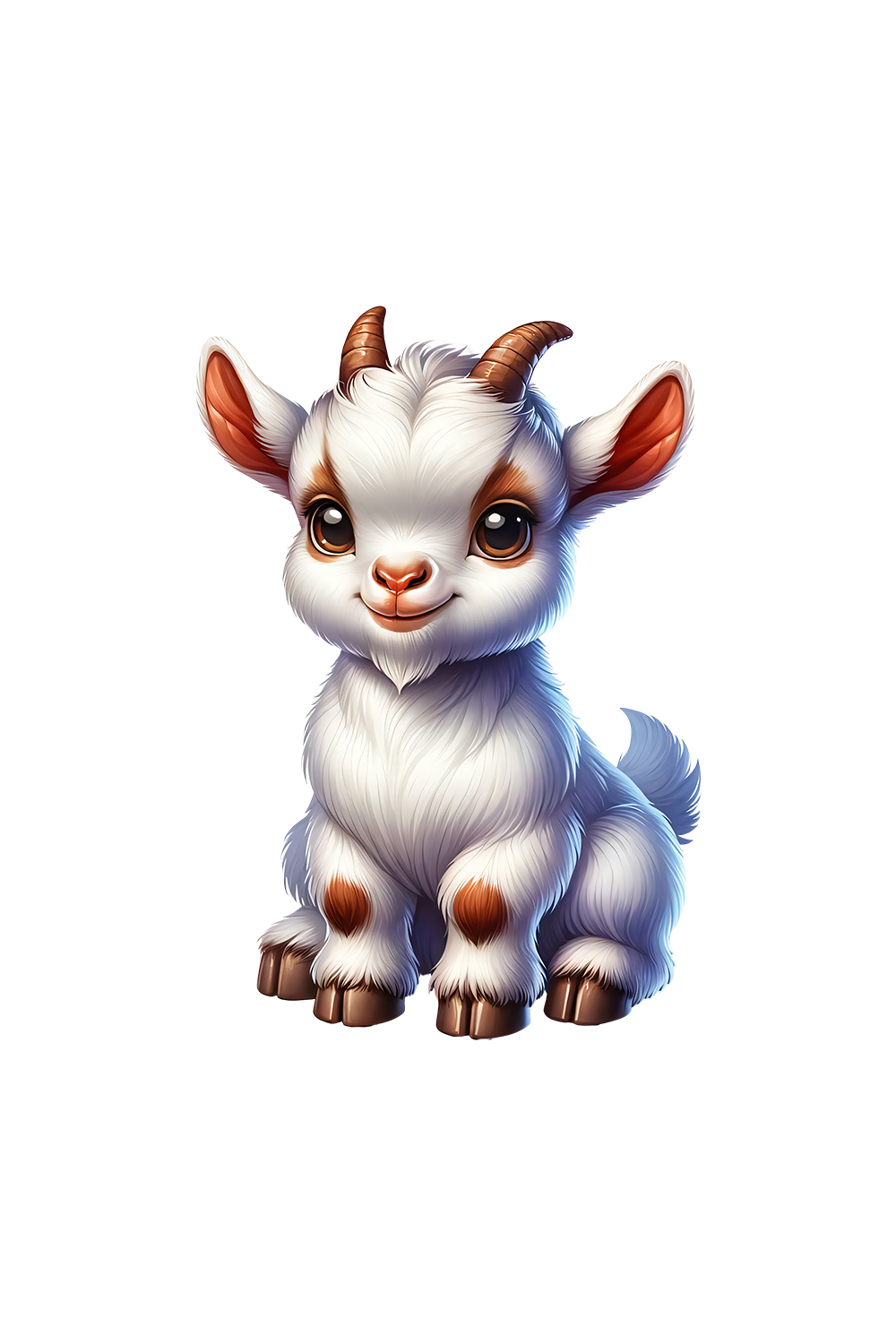 Cute Goat Clipart | Animals Clipart | PNG pinterest preview image.