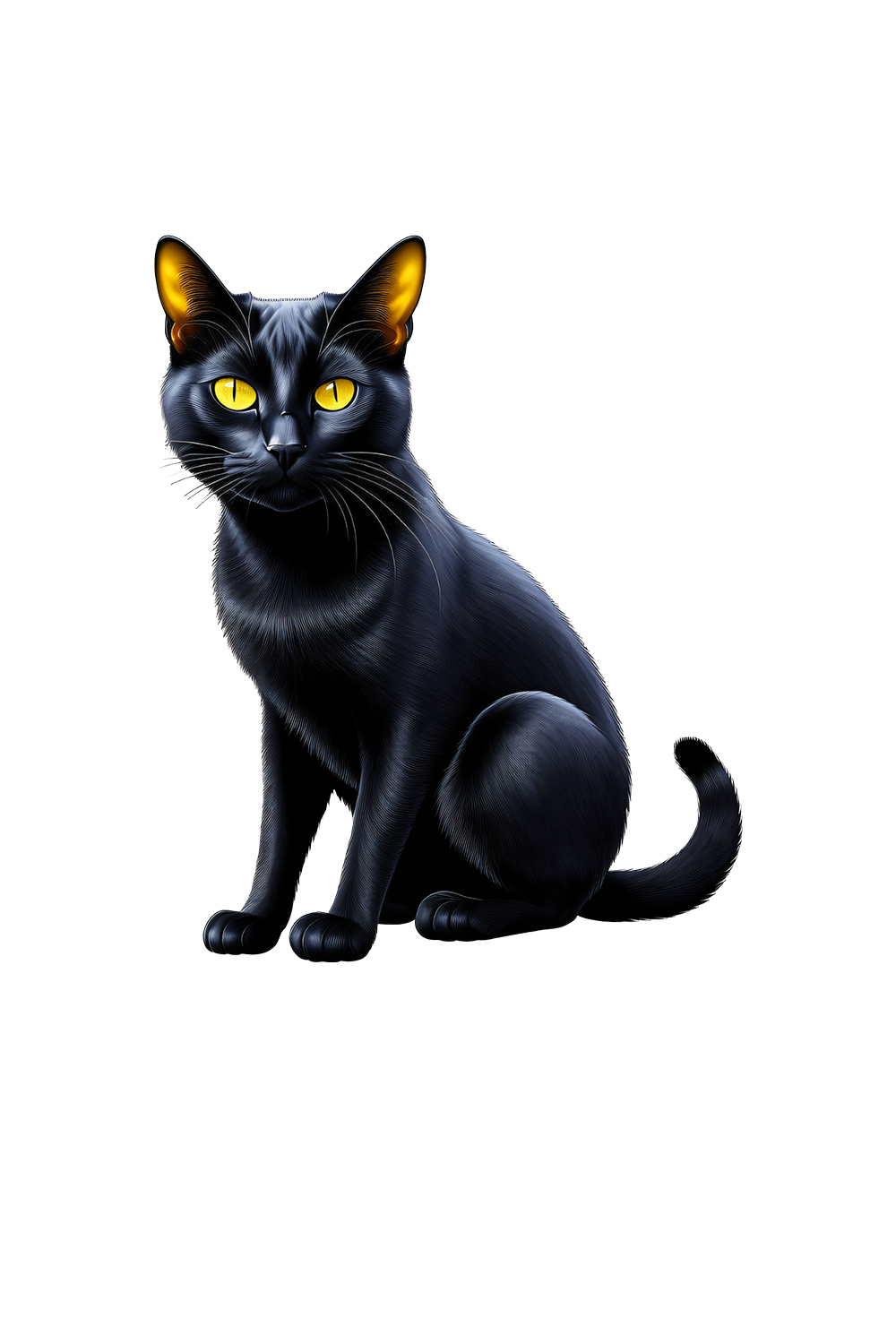 Black Cat Clipart | Animals Clipart | PNG pinterest preview image.